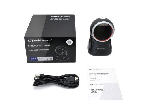 Считыватель 1D/2D штрих-кодов Qoltec 50879 USB стационарный