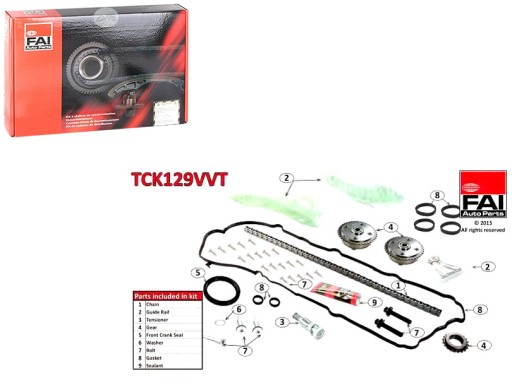 Комплект цепи ГРМ FAI AutoParts TCK129VVT 0