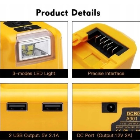 DEWALT DCB090 USB-адаптер-конвертер