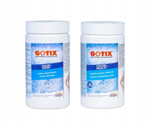 CHLORtix DO BASENU MULTI 1kg + CHLORtix SZOK 1kg gotix zestaw do BASENU