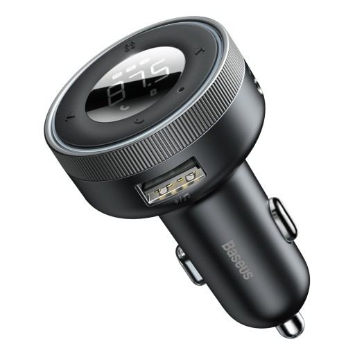 BASEUS TRANSMITER FM BLUETOOTH ŁADOWARKA SAMOCHODOWA USB 2.4A PD TF AUX
