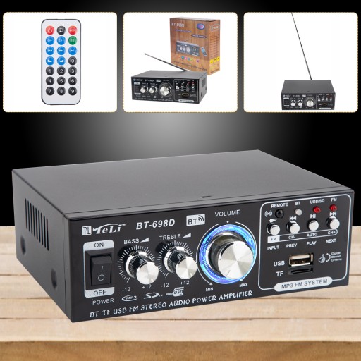 WZMACNIACZ DO KOLUMN BLUETOOTH STEREO FM 180W 20Hz -20kHz Z PILOT BT-698D