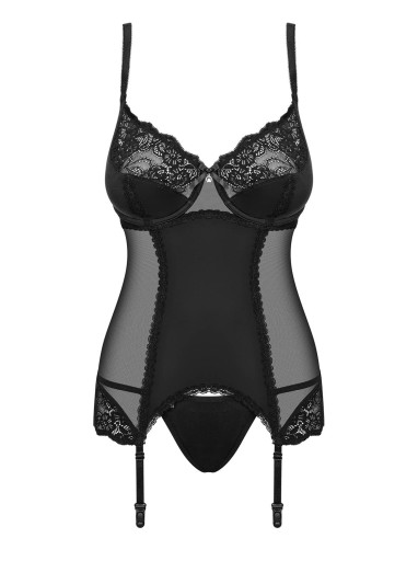 Корсетные стринги на косточках Obsessive Amallie S/M