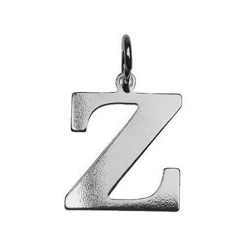 SREBRNY NASZYJNIK 50 cm DUŻA LITERKA LITERA + pudełko