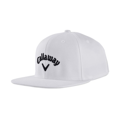 Белая кепка для гольфа Callaway с плоскими полями