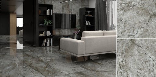 керамогранит 60/60 Storm Stone светло-серый полированный сорт 1