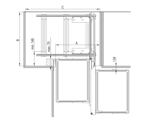 REJS Kosz Magic Corner Maxima Classic 100 Lewy GR