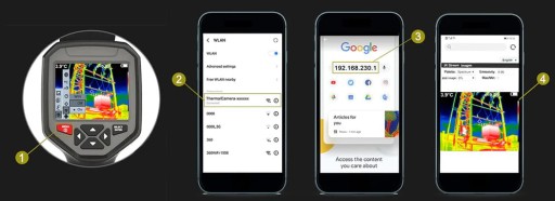 HTI HT-A10 256*192 WiFi Видеотепловизионная камера