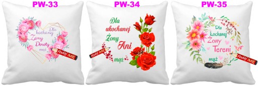 Poduszka na Walentynki dla Żony z imieniem Serce