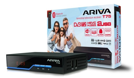DVB-T2 тюнер декодер цифрового ТВ Ferguson T75 наземное телевидение H265 HEVC