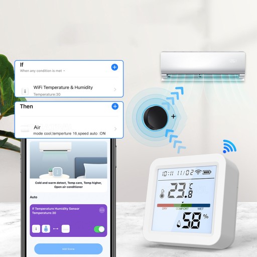 TUYA HIGRO WIFI Датчик ТЕМПЕРАТУРЫ И ВЛАЖНОСТИ
