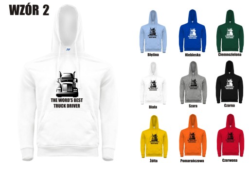 GRUBA BLUZA Z KAPTUREM TWÓJ NADRUK TRUCK TIR SCANIA VOLVO MAN IVECO POLISH