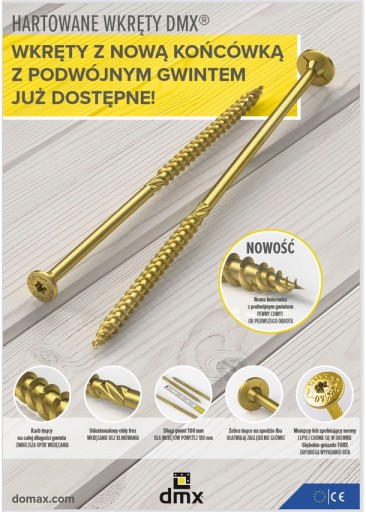 Шурупы столярные по дереву 6х280 TORX С ШАЙБОЙ ГОЛОВКОЙ DMX 50шт.