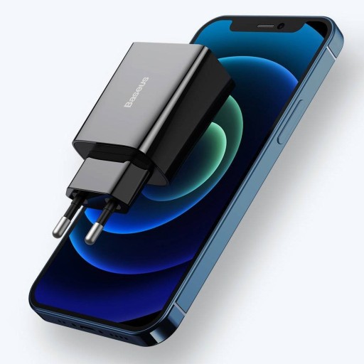 Мощное сетевое зарядное устройство Baseus Speed ​​Mini PD Type-C 20 Вт, кубик, блок питания