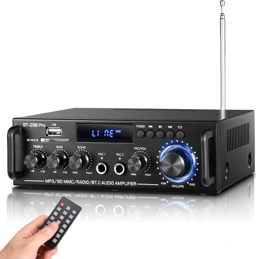 СТЕРЕОУСИЛИТЕЛЬ HIFI BLUETOOTH 5.0 КАНАЛ 2.0 50 Вт + 50 Вт АУДИОПЛЕЕР