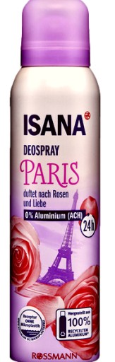 ISANA Dezodorant w Sprayu PARIS 150 ml