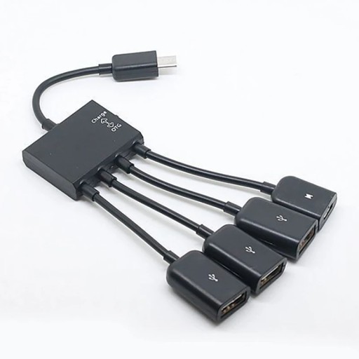 С функцией зарядки переключателя OTG Micro-USB HUB One Drag Four Mobile Phone