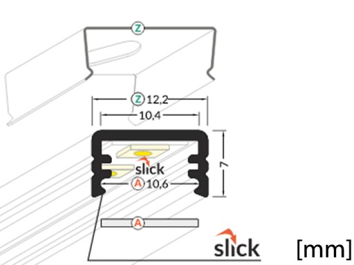 PL22 PROFIL LED SLIM8 TOPMET ANODA 1 METR ŚWIDNIK