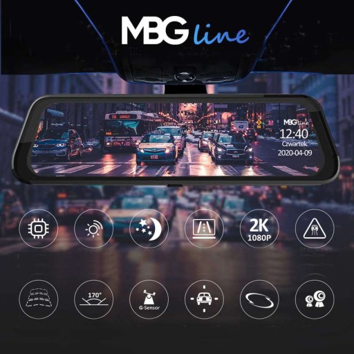 Автомобильный видеорегистратор с зеркалом, автомобильная камера MBGLine HS900 Pro