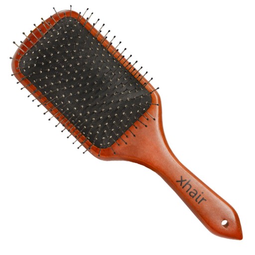 ПЛОСКАЯ деревянная щетка для распутывания волос с шариками Paddle Brush.