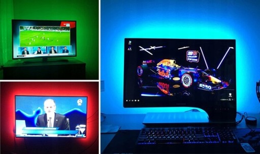 СВЕТОДИОДНАЯ ЛЕНТА RGB 3M USB 5 В ПОДСВЕТКА МОНИТОРА