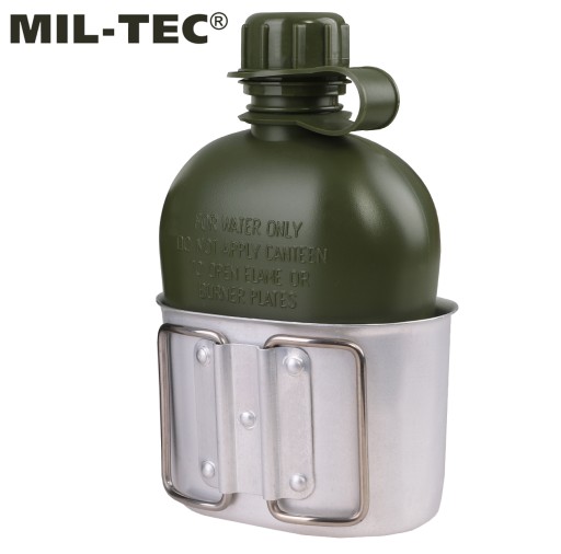 Военно-туристическая столовая с чашкой 1л 1QT MIL-TEC BW Flecktarn