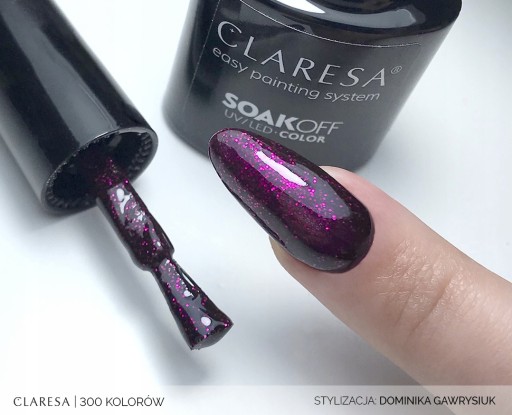 Лак для ногтей Claresa Hybrid Pink 554 с розовым блеском