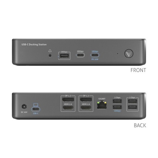 Док-станция Vuelogic VL-D210DL USB-C с технологией DisplayLink 14-в-1