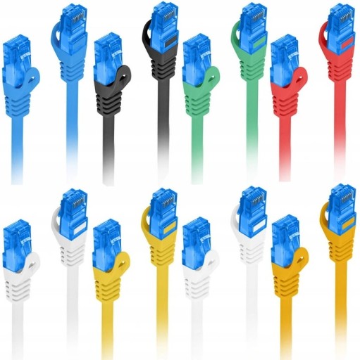 Kabel Internetowy Ethernet Skrętka RJ45 LAN kat 6A SFTP 5m Pomarańczowy