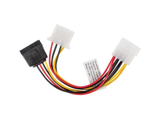Кабель питания Molex (M) -> 2x SATA (F) 0,15 м