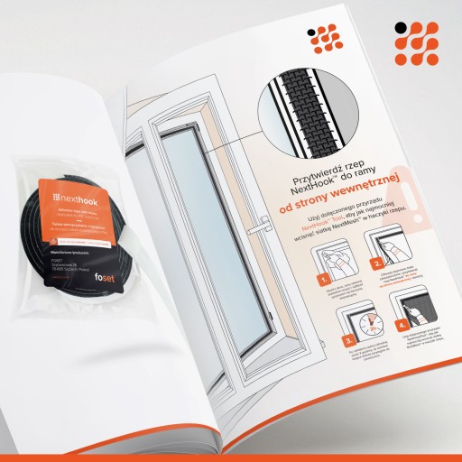 NextКрючок-липучка для жесткой москитной сетки из ПВХ