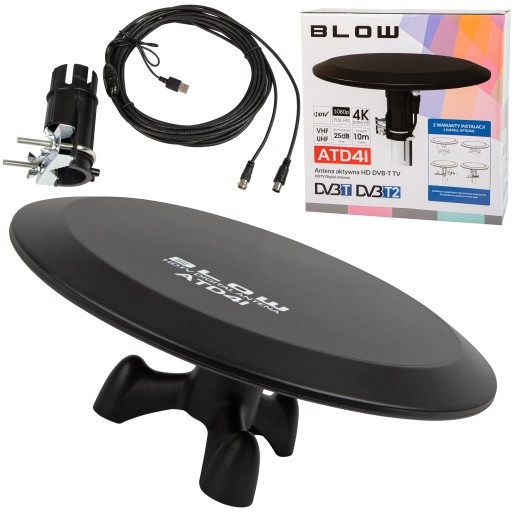 AKTYWNA ANTENA WEWNĘTRZNA ZEWNĘTRZNA 360 DOOKÓLNA DVB-T2 TV 4K DAB MUX-8