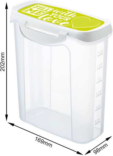 Rotho CLIC&LOCK Pudełko 1.5L Przezroczysty