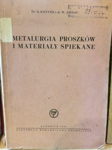 Metalurgia proszków i materiały spiekane - Kieffer / b