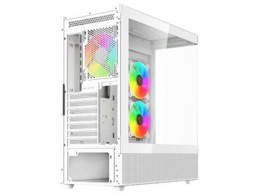 Obudowa komputerowa SAVIO SIGMA X1 WHITE Midi Tower ATX 3x Fan 120mm ARGB b