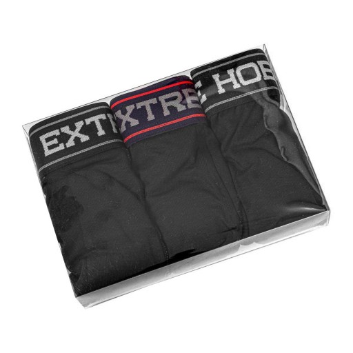 Мужские хлопковые трусы-боксеры EXTREME HOBBY EH, 3 шт., черные, 3XL