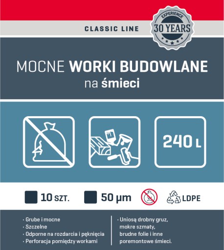 COMENSAL Пакеты для мусора 240л VERY STRONG 10 шт.