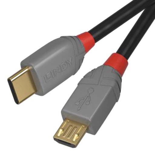 Кабель USB 2.0 тип C — Micro B Lindy 36891 1 м