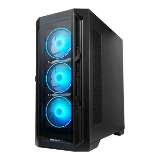 Корпус Chieftec GA-01B-TG-OP E-ATX без блока питания с окошком, черный