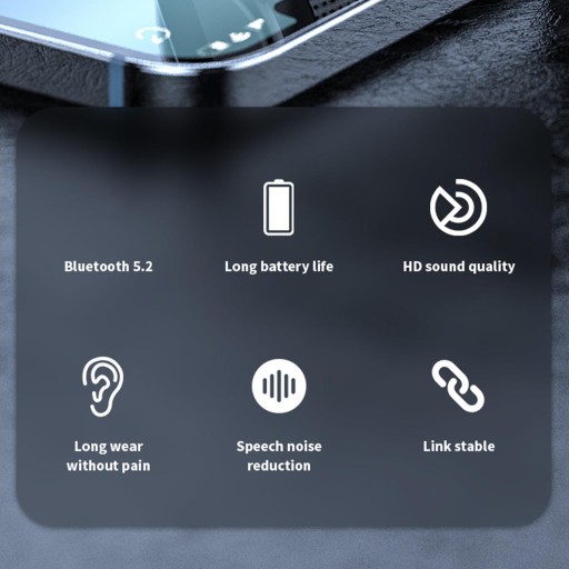 Беспроводные наушники Bluetooth 5.2 с громкой связью, спортивные наушники-крючки, розовое золото