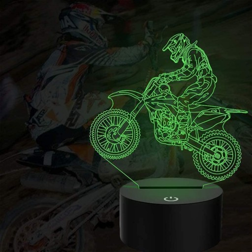 Мотор для мотокросса 3D Led Pilot Name Night Light