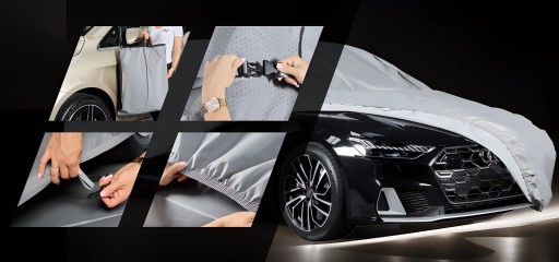 Pokrowiec na Samochód Coupe S1 380-405 Auto Plandeka Exclusive MIĘKKI Pasy