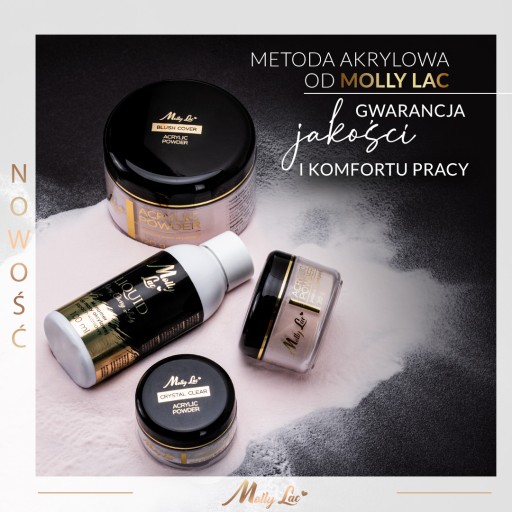 Набор акрилов Molly Lac БЕЛАЯ акриловая пудра 15г