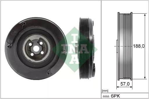 INA KOŁO PASOWE WAŁU VOLVO S70 850 S80 2.5 TDI