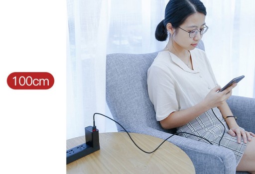 Кабель для зарядки телефона Micro USB Quick Charge 3.0, усиленный, короткий 1 м