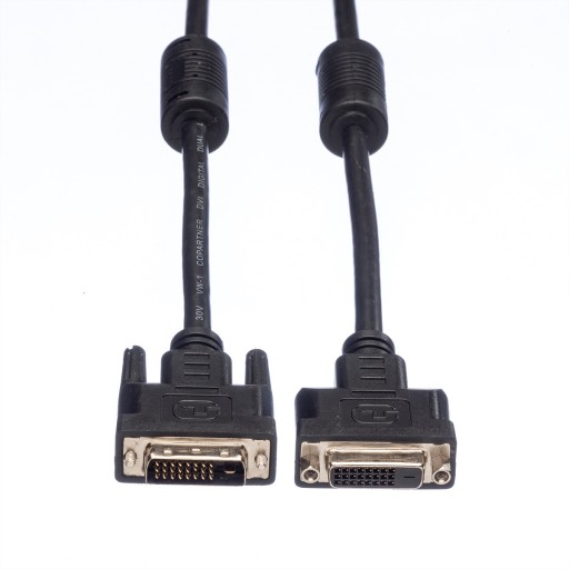 Кабель монитора DVI 24+1 Dual Link M/F, 1 м