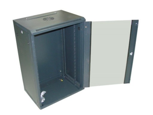 SZAFA 19' WISZĄCA ZETA 18U 600X450 RAL9004 SZKŁO D
