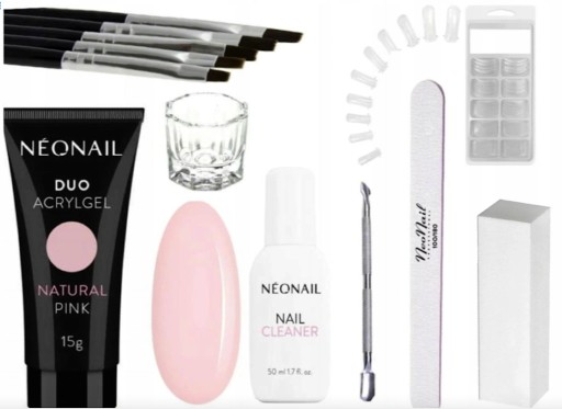NEONAIL DUO АКРИЛГЕЛЬ 15 г НАБОР + ФОРМЫ + АКСЕССУАРЫ