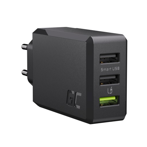 3 зарядных устройства USB-A, 30 Вт + светодиодный кабель USB — USB-C, 120 см для телефона