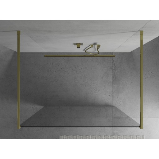 MEXEN KIOTO ŚCIANKA PRYSZNICOWA WOLNOSTOJĄCA 120 x 200 CM ZŁOTA szkło 8 mm